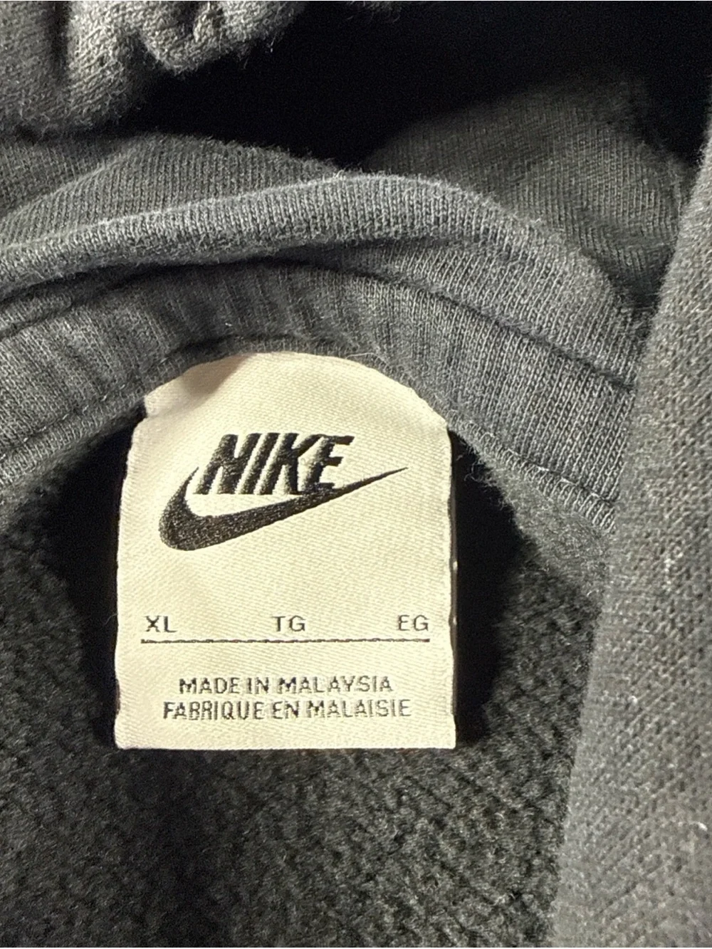 Nike women’s cropped oversized Black Hoodie with White Swoosh Logo